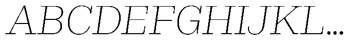 Rigor Ionic Headline Pro Light Italic Font UPPERCASE