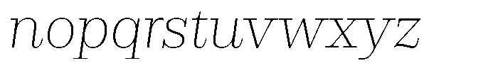 Rigor Ionic Headline Pro Light Italic Font LOWERCASE
