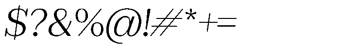 Rigor Ionic Headline Pro Regular Italic Font OTHER CHARS