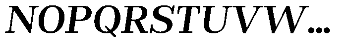 Rigor Ionic Headline Pro Semi Bold Italic Font UPPERCASE