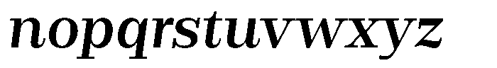 Rigor Ionic Headline Pro Semi Bold Italic Font LOWERCASE