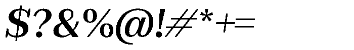 Rigor Ionic Headline Semi Bold Italic Font OTHER CHARS