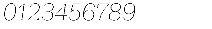 Rigor Ionic Headline Thin Italic Font OTHER CHARS