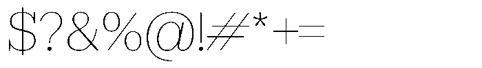 Rigor Ionic Headline Thin Font OTHER CHARS