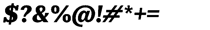 Rigor Ionic Heavy Italic Font OTHER CHARS