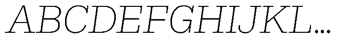 Rigor Ionic Light Italic Font UPPERCASE