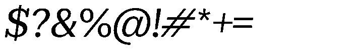 Rigor Ionic Medium Italic Font OTHER CHARS