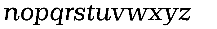Rigor Ionic Medium Italic Font LOWERCASE