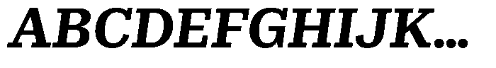 Rigor Ionic Pro Bold Italic Font UPPERCASE