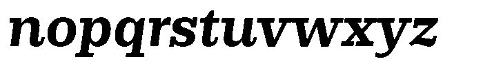 Rigor Ionic Pro Bold Italic Font LOWERCASE
