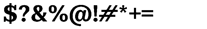Rigor Ionic Pro Bold Font OTHER CHARS