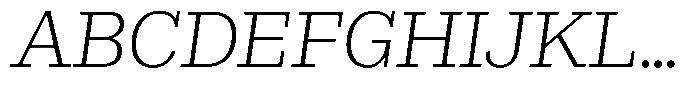 Rigor Ionic Pro Book Italic Font UPPERCASE