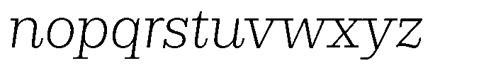 Rigor Ionic Pro Book Italic Font LOWERCASE