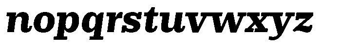 Rigor Ionic Pro Heavy Italic Font LOWERCASE