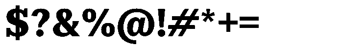 Rigor Ionic Pro Heavy Font OTHER CHARS