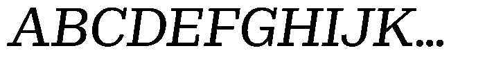 Rigor Ionic Pro Medium Italic Font UPPERCASE