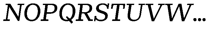 Rigor Ionic Pro Medium Italic Font UPPERCASE