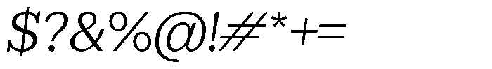 Rigor Ionic Pro Regular Italic Font OTHER CHARS