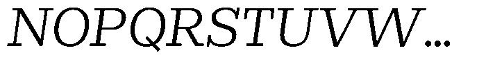 Rigor Ionic Pro Regular Italic Font UPPERCASE