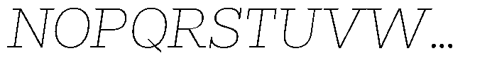 Rigor Ionic Pro Thin Italic Font UPPERCASE
