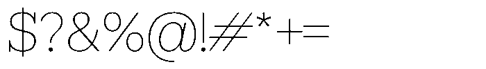 Rigor Ionic Pro Thin Font OTHER CHARS