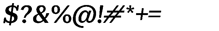 Rigor Ionic Semi Bold Italic Font OTHER CHARS