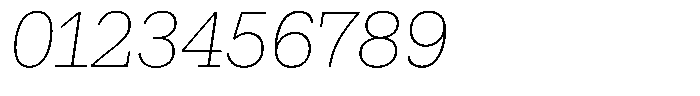 Rigor Ionic Thin Italic Font OTHER CHARS
