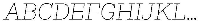 Rigor Ionic Thin Italic Font UPPERCASE