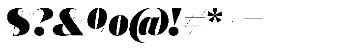 Rigor XL Display Italic Font OTHER CHARS