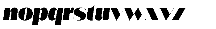 Rigor XL Display Italic Font LOWERCASE