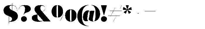 Rigor XL Display Font OTHER CHARS