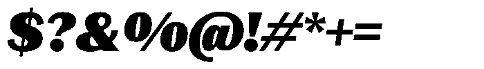 Rigor XL Headline Italic Font OTHER CHARS