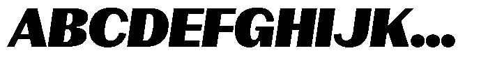 Rigor XL Headline Italic Font UPPERCASE