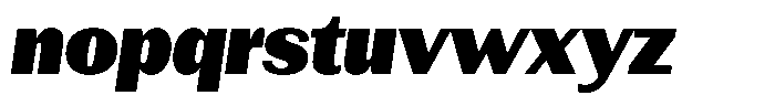 Rigor XL Headline Italic Font LOWERCASE