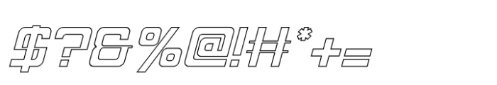Rigsport Outline Italic Font OTHER CHARS