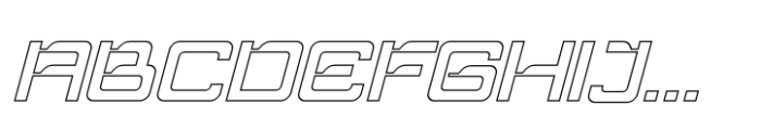 Rigsport Outline Italic Font UPPERCASE