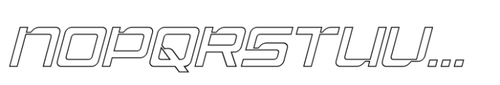 Rigsport Outline Italic Font UPPERCASE