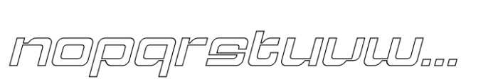 Rigsport Outline Italic Font LOWERCASE