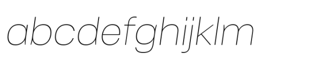 Rikkia Hairline Italic Font LOWERCASE