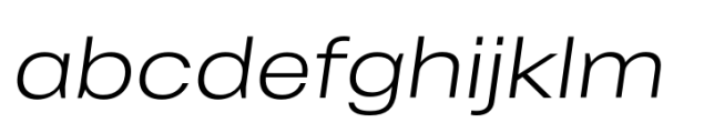 Rikkia Light Wide Italic Font LOWERCASE