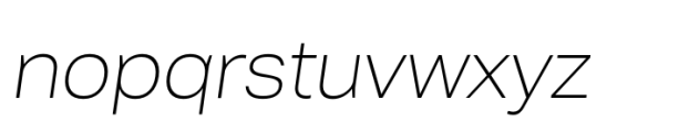 Rikkia Thin Italic Font LOWERCASE