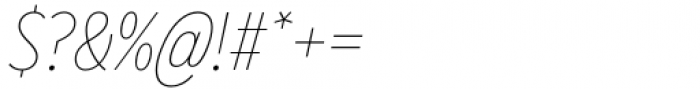 Rilo Thin Italic Font OTHER CHARS