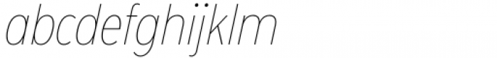 Rilo Thin Italic Font LOWERCASE