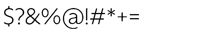 Rime ExtraLight Font OTHER CHARS
