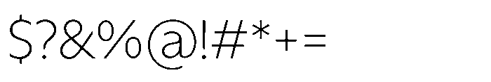 Rime Thin Font OTHER CHARS