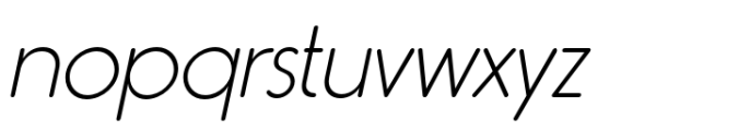 Rimouski Light Italic Font LOWERCASE
