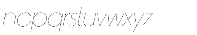 Rimouski Ultra Light Italic Font LOWERCASE