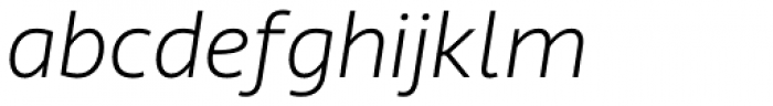 Riona Sans ExtraLight Italic Font LOWERCASE