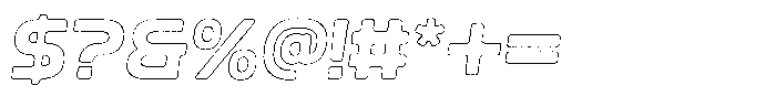 Ripple Otter Brush Outline Italic Font OTHER CHARS