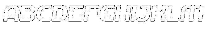 Ripple Otter Brush Outline Italic Font UPPERCASE